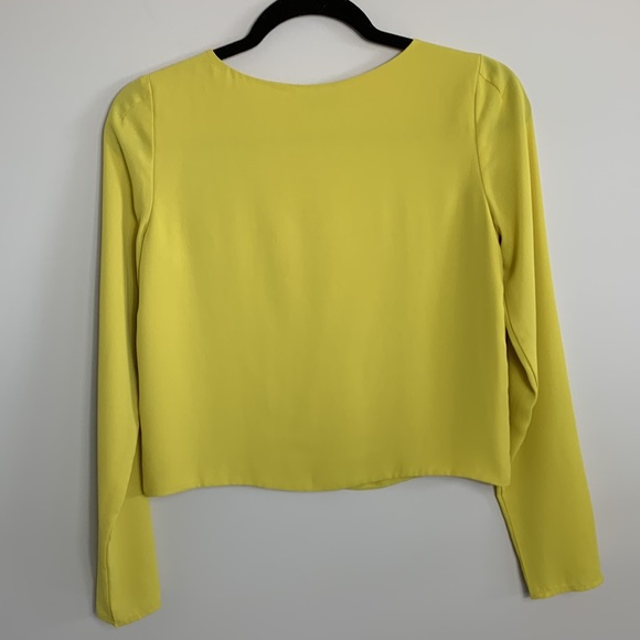 Aritzia Babaton Blouse Murphy Long Sleeve Yellow - Picture 6 of 9